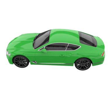 Sport car isolated on white background. 3d rendering - illustration