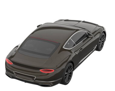 Sport car isolated on white background. 3d rendering - illustration