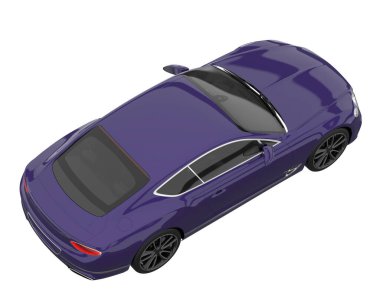 Sport car isolated on white background. 3d rendering - illustration