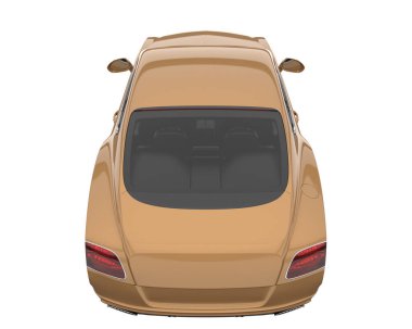 Sport car isolated on white background. 3d rendering - illustration