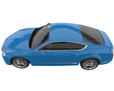 Sport car isolated on white background. 3d rendering - illustration