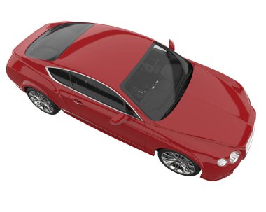 Sport car isolated on white background. 3d rendering - illustration