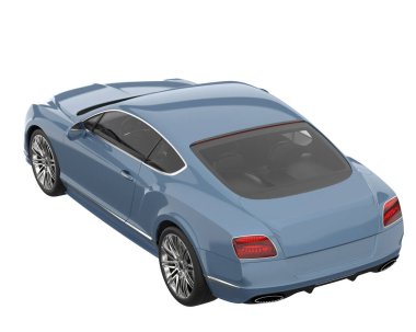 Sport car isolated on white background. 3d rendering - illustration