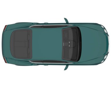 Sport car isolated on white background. 3d rendering - illustration