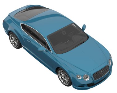 Sport car isolated on white background. 3d rendering - illustration