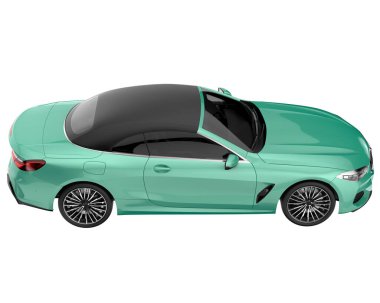 Sport car isolated on white background. 3d rendering - illustration