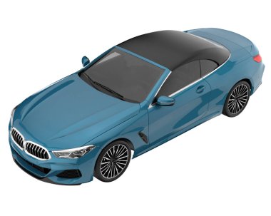 Sport car isolated on white background. 3d rendering - illustration