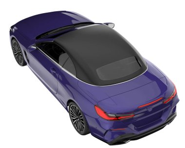 Sport car isolated on white background. 3d rendering - illustration