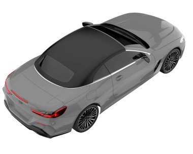 Sport car isolated on white background. 3d rendering - illustration