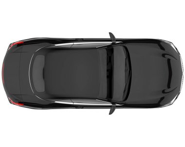 Sport car isolated on white background. 3d rendering - illustration