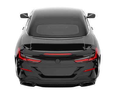 Sport car isolated on white background. 3d rendering - illustration