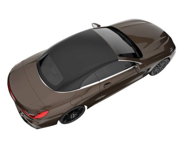 Sport car isolated on white background. 3d rendering - illustration