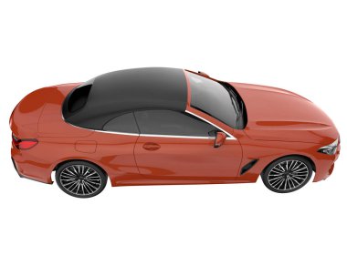 Sport car isolated on white background. 3d rendering - illustration