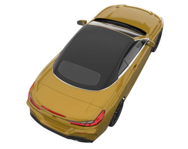 Sport car isolated on white background. 3d rendering - illustration