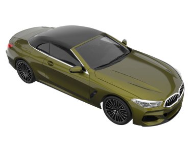 Sport car isolated on white background. 3d rendering - illustration