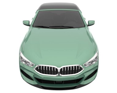 Sport car isolated on white background. 3d rendering - illustration