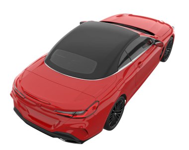 Sport car isolated on white background. 3d rendering - illustration