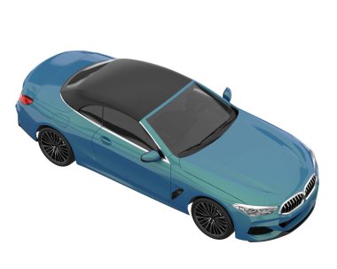 Sport car isolated on white background. 3d rendering - illustration