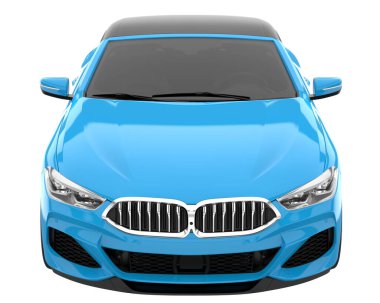 Sport car isolated on white background. 3d rendering - illustration