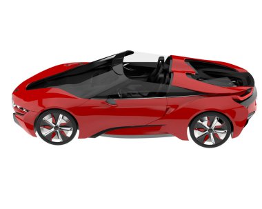 Sport car isolated on white background. 3d rendering - illustration