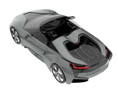 Sport car isolated on white background. 3d rendering - illustration