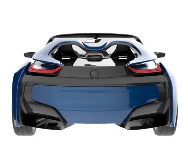 Sport car isolated on white background. 3d rendering - illustration