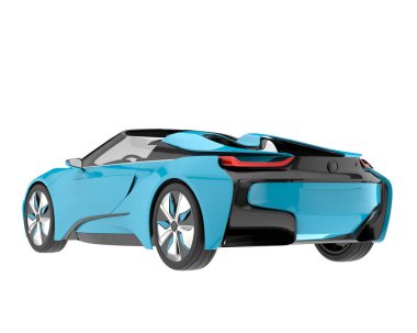 Sport car isolated on white background. 3d rendering - illustration