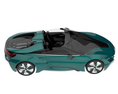 Sport car isolated on white background. 3d rendering - illustration