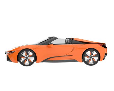Sport car isolated on white background. 3d rendering - illustration