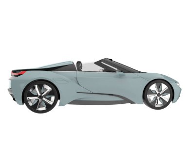 Sport car isolated on white background. 3d rendering - illustration