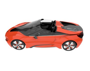 Sport car isolated on white background. 3d rendering - illustration