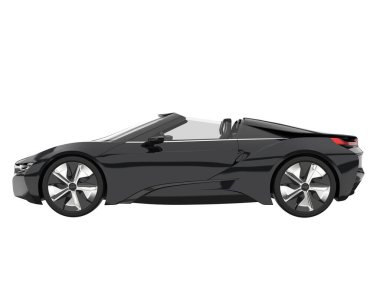 Sport car isolated on white background. 3d rendering - illustration