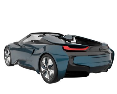 Sport car isolated on white background. 3d rendering - illustration