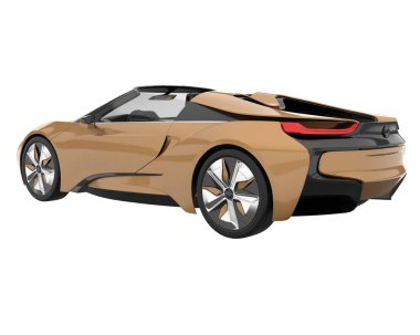 Sport car isolated on white background. 3d rendering - illustration