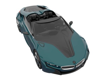Sport car isolated on white background. 3d rendering - illustration