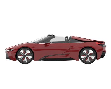 Sport car isolated on white background. 3d rendering - illustration