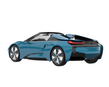 Sport car isolated on white background. 3d rendering - illustration