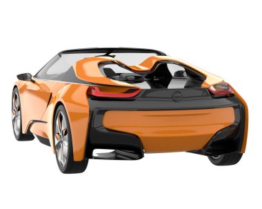 Sport car isolated on white background. 3d rendering - illustration