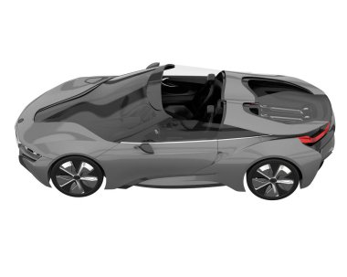 Sport car isolated on white background. 3d rendering - illustration