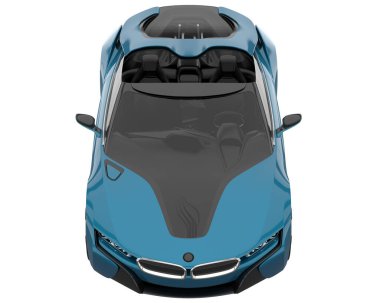 Sport car isolated on white background. 3d rendering - illustration