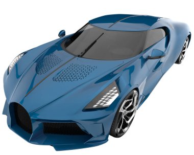 Sport car isolated on white background. 3d rendering - illustration