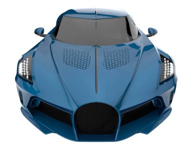 Sport car isolated on white background. 3d rendering - illustration