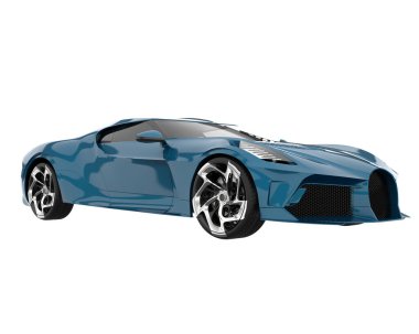 Sport car isolated on white background. 3d rendering - illustration