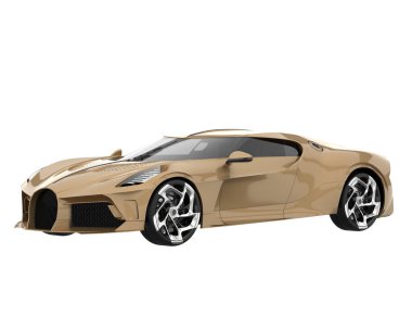 Sport car isolated on white background. 3d rendering - illustration