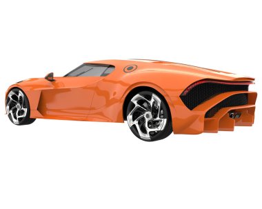 Sport car isolated on white background. 3d rendering - illustration