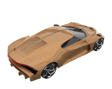 Sport car isolated on white background. 3d rendering - illustration
