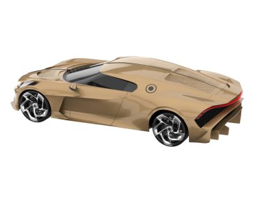 Sport car isolated on white background. 3d rendering - illustration