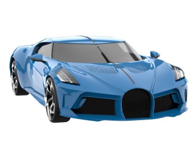 Sport car isolated on white background. 3d rendering - illustration