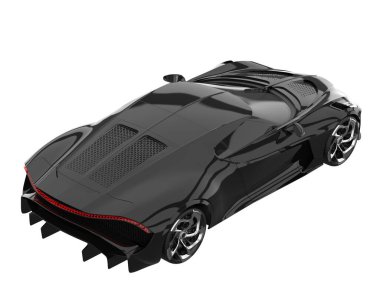 Sport car isolated on white background. 3d rendering - illustration