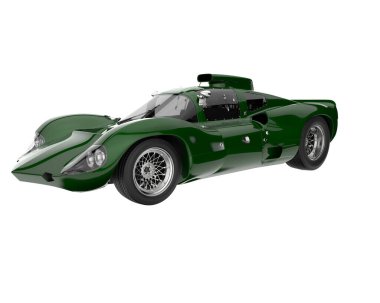 Sport car isolated on white background. 3d rendering - illustration